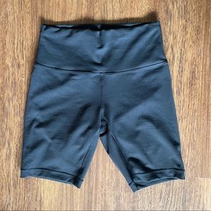 Black Lululemon Wunder Train Bike Shorts